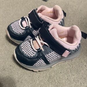 Chic Pink and Black Kids Sneakers